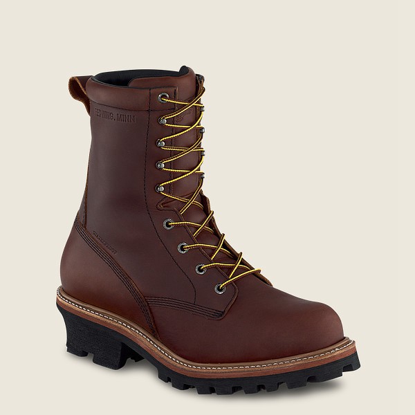 Bottes de Travail Red Wing - Loggermax - 9-Inch Insulated Waterproof Soft Toe Logger - Marron - Homm